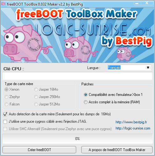 Screen freeBOOT ToolBox Maker 2.2